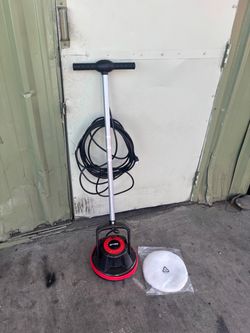 XtremepowerUS Commercial Corded 10 in. 1800 RPM Floor Cleaner Scrubber Polisher Burnisher with Holder and Polish Pad