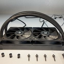 iBUYPOWER Liquid CPU Cooler Black Dual Fans with Mounting Hardware Regrigeracion líquida