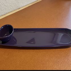 Oblong Platter w/ Dip Bowl