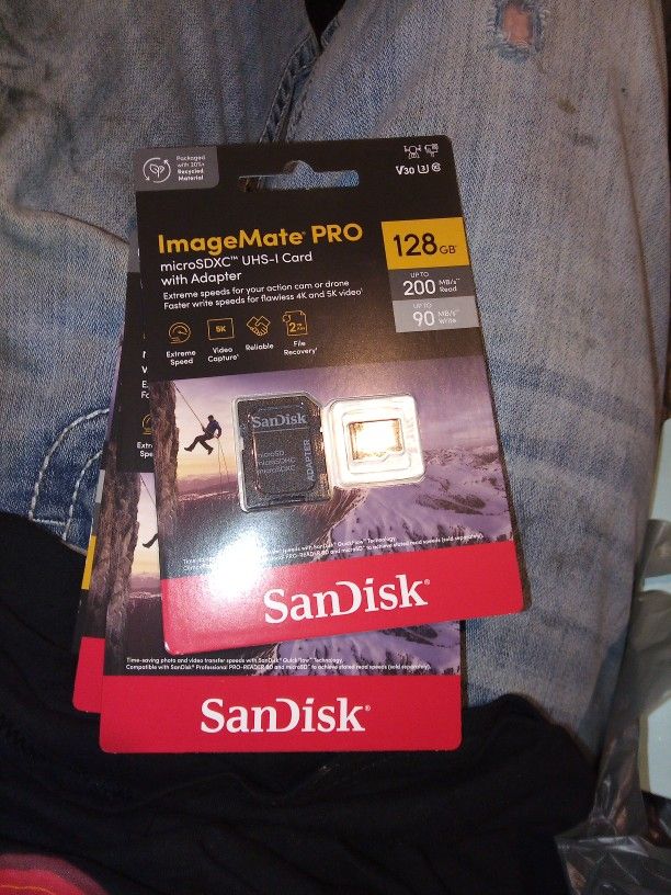Image mate Pro 128 GB Mico sd Cards And Adapter 5 Packs