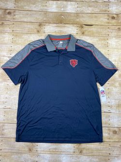 NFL Team Apparel Chicago Bears Men's 2XL Navy Blue Grey TX3 Cool Golf Polo NWT