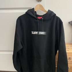 2020 Supreme Motion Logo Hoodie Black Hooded Sweatshirt Size XL