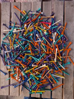 Golf Tees Colored 3" 200 pcs Wood