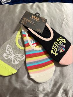 Ladies vans no show socks 6.5-10 nwt 3 pack