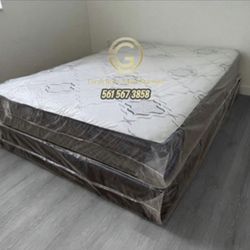 Queen Mattress Set – Medium – Brand New – Delivery Available 🚚
