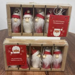 2 Set Of 5 gnomes Ornaments Set.