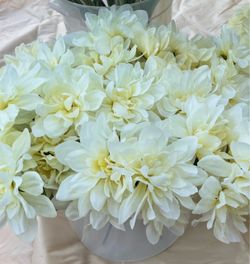 New Artificial White Dahlia Flower Arrangement