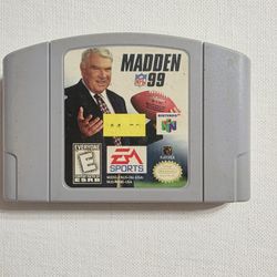 Madden NFL 99 (Nintendo 64, 1998) - Authentic Cartridge Only - TESTED & WORKING!