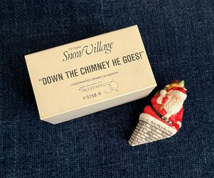 DEPT. 56 SNOW VILLAGE “Down The Chimney He Goes” Santa Accessory 