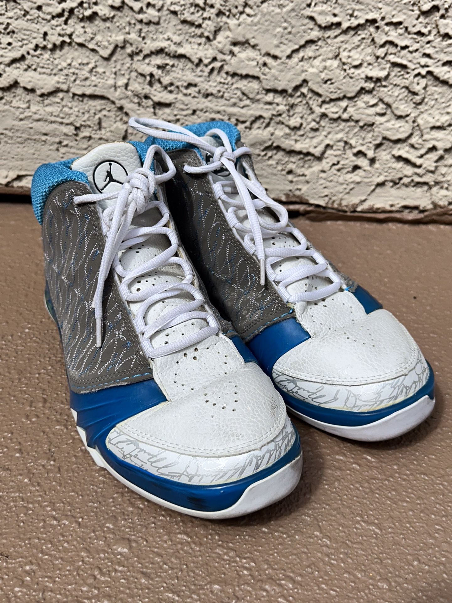 Size 12 Men Nike Air Jordan 23 Retro Og Titanium Non Numbered Rare University Blue Unc Grey White Basketball Shoes Sneakers