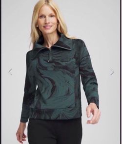 CHICO'S Zenergy® Half-Zip Pullover Top Size 1