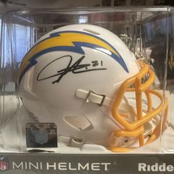 Ladanian Tomlinson Signed Los Angeles Chargers Riddell Speed Mini Helmet Beckett