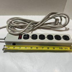 Electric All Metal Surge Protector 6-Outlets , 15A-120V 60HZ 16FT EXTENSION CORD