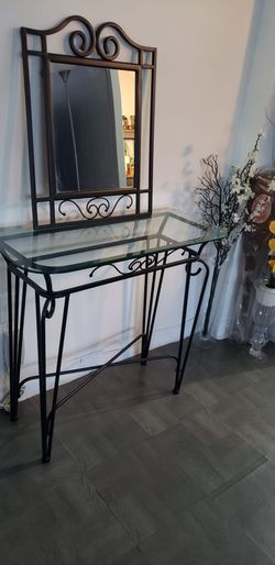 Mirror with table