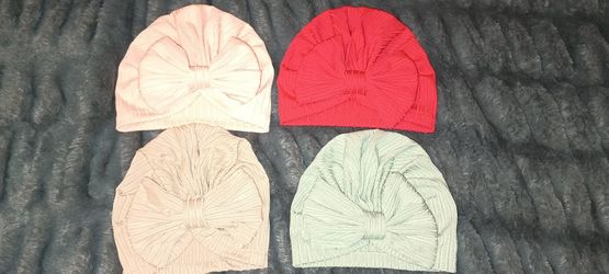 Turban Style Beanies And Mittens 