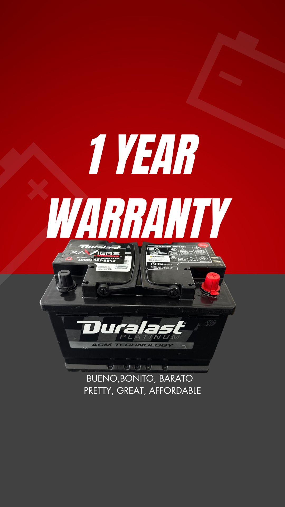 Group Size #48 H6 AGM Car Battery Special Barato** Cheap** For Toyota, Honda, Mercedes Benz, BMW