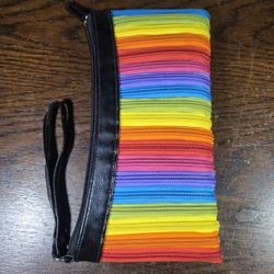 Rainbow Zipper Clutch Purse