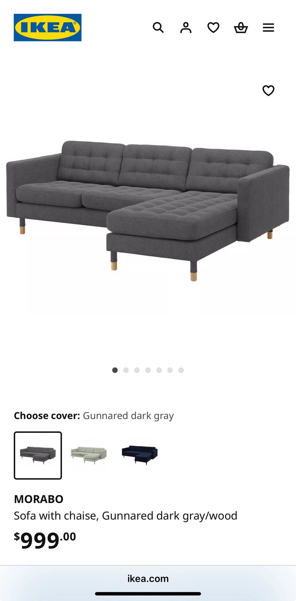 Ikea Morabo Sectional Sofa Couch Ottoman