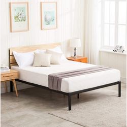 Full Metal Bed Frame with Headboard