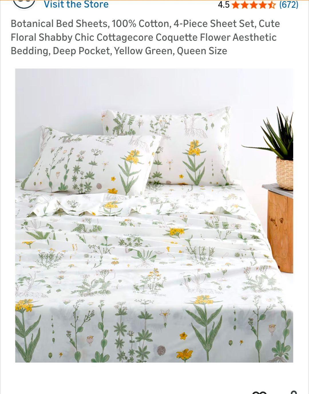 Floral Queen fitted and flat with covers - 100% cotton