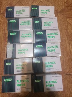 ALCOHOL. PREP    PADS.    12 BOXES