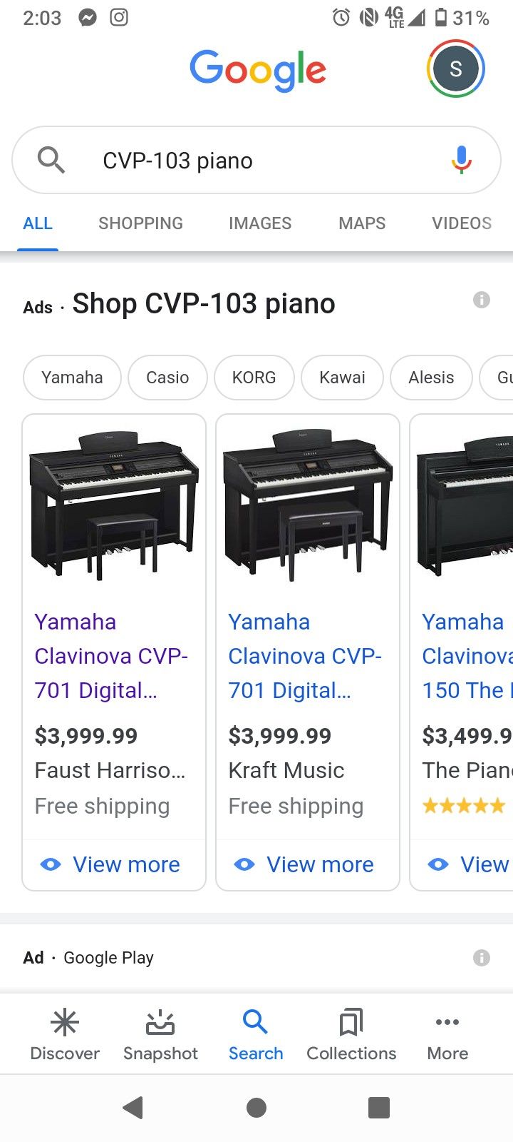 Yamaha CVP-103