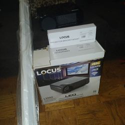 Locus 3d 4k Hdmi High Definition Multimedia Interface Projector With 7 By 7ft Screen
