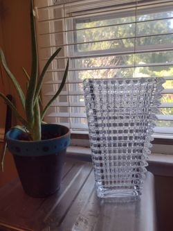 Baccarat Style Lead Crystal Vase 11inch
