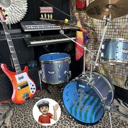 🔥 4 Piece Jazz Drum Set w/Sabians Complete Drums