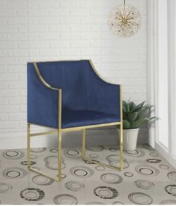 Brand new Chic Home Design Rowan Modern Navy Velvet Accent Chair