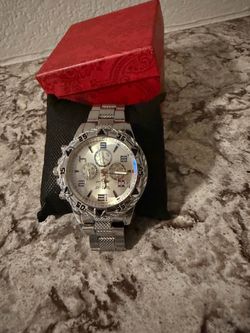 Quartz Silver Chronograph Men's Wrist Watch