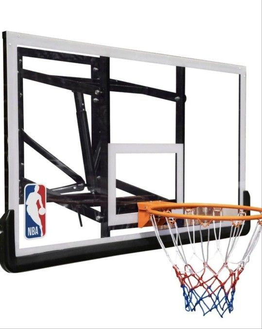 NBA Officially Licensed 54-Inch Wall Mounted Basketball Hoop wiith Polycarbonate Backboard