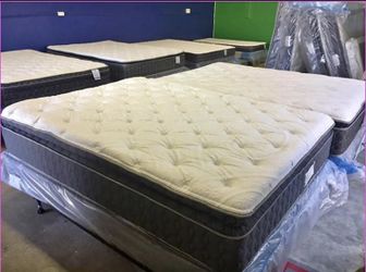 New mattresses- all sizes, many choices! King queen full twin pillow top Firm plush memory foam