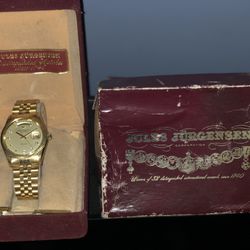 Vintage Jules west Jorgensen 20 Diamond Men’s Wrist Watch 