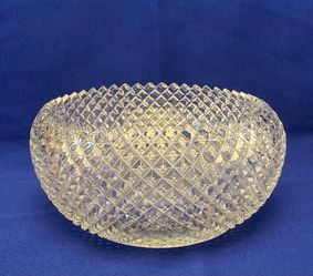 Vintage Anchor Hocking Miss America Clear cupped bowl depression glass 1930s