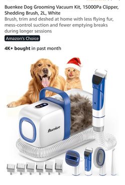 BUENKEE dog grooming, vacuum kit with accessories