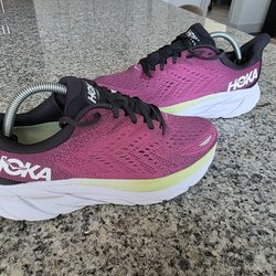 Hoka Clifton 8 Ibis Rose womens Running Shoes Sz 10B