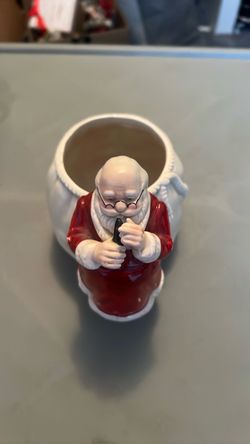 Ceramic Santa Claus Candy Bowl