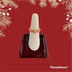 Stainless Steel Turkish Evil Eyes Rings One Size 