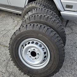 Mercedes w463 w461 w460 steelies with michelin tires 16x6 g500 g55 g550 