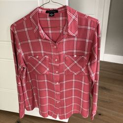 Sanctuary Plaid Button Up Shirt Size XL