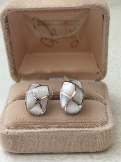 Sterling silver mother of pearl earrings