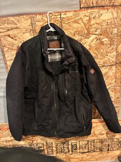 Rugged Elements Black Zip-Up Jacket with Flannel Lining