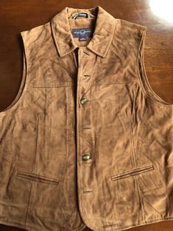 Black Brown Suede Vest Men’s Medium