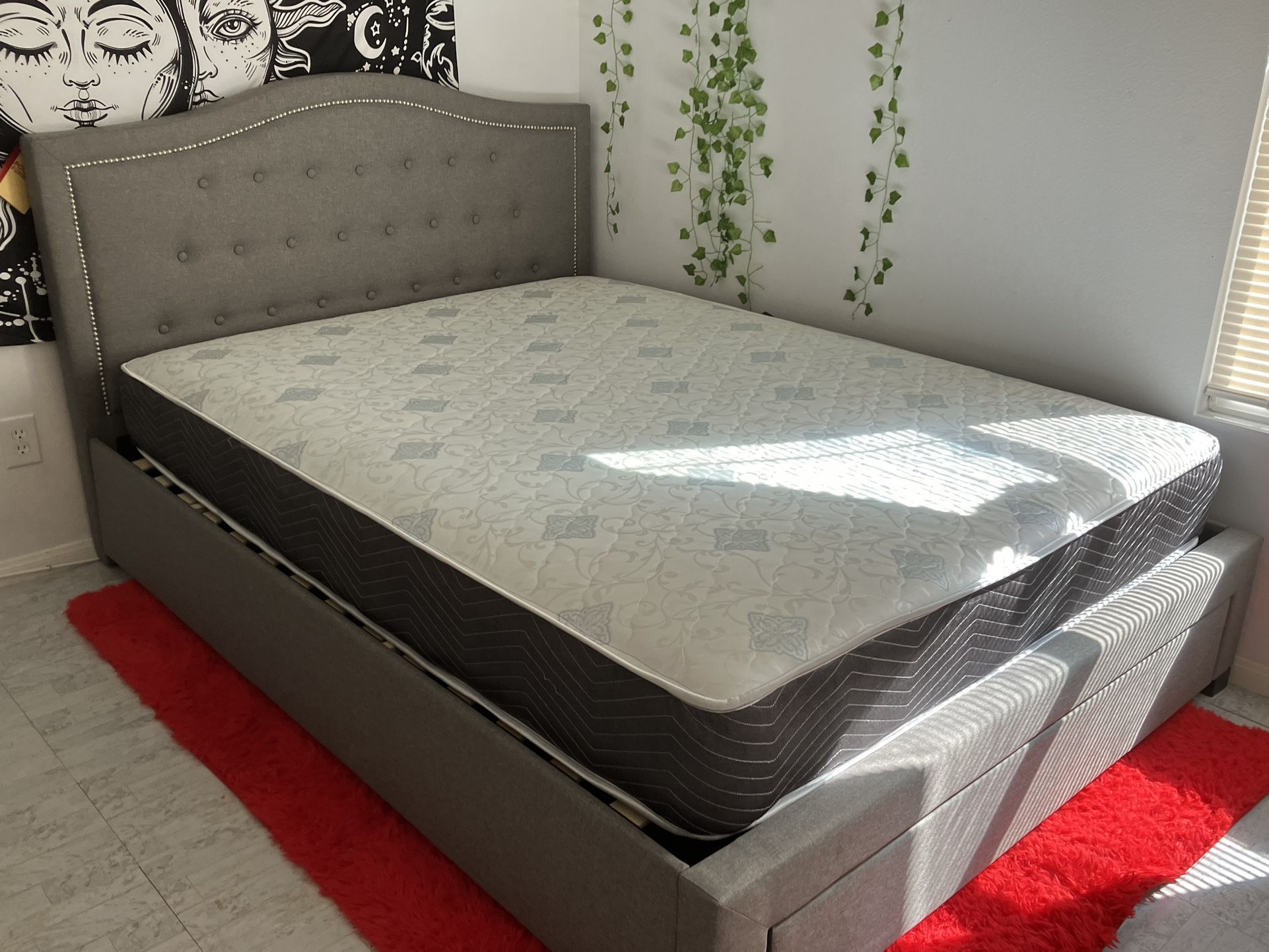Queen Size Bed Frame With Mattress