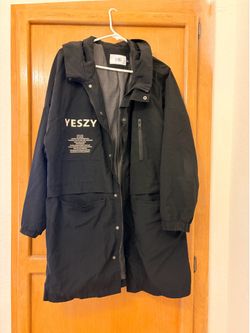 Black Hooded Long Jacket (M)