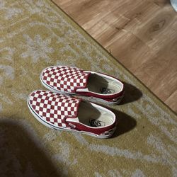 Red/white Vans Slightly Worn 20$