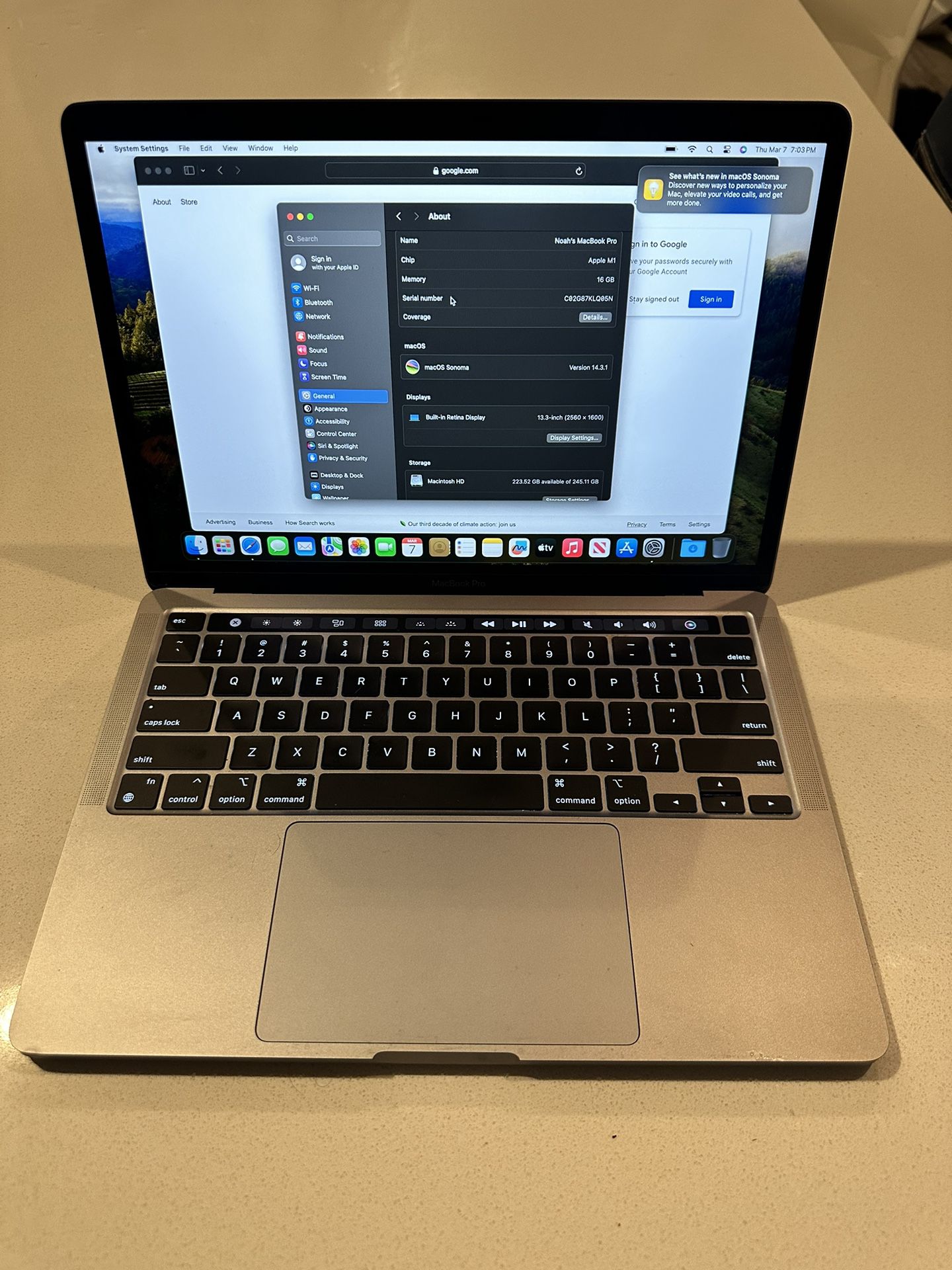 MacBook Pro(fully refurbished) with Touch Bar