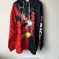 Classic Mickey Mouse Hoodie 2XL Or 3XL Look Measurements  Disney 2 Sided  Comes from a pet and smoke free home.  Measurements are in the pictu