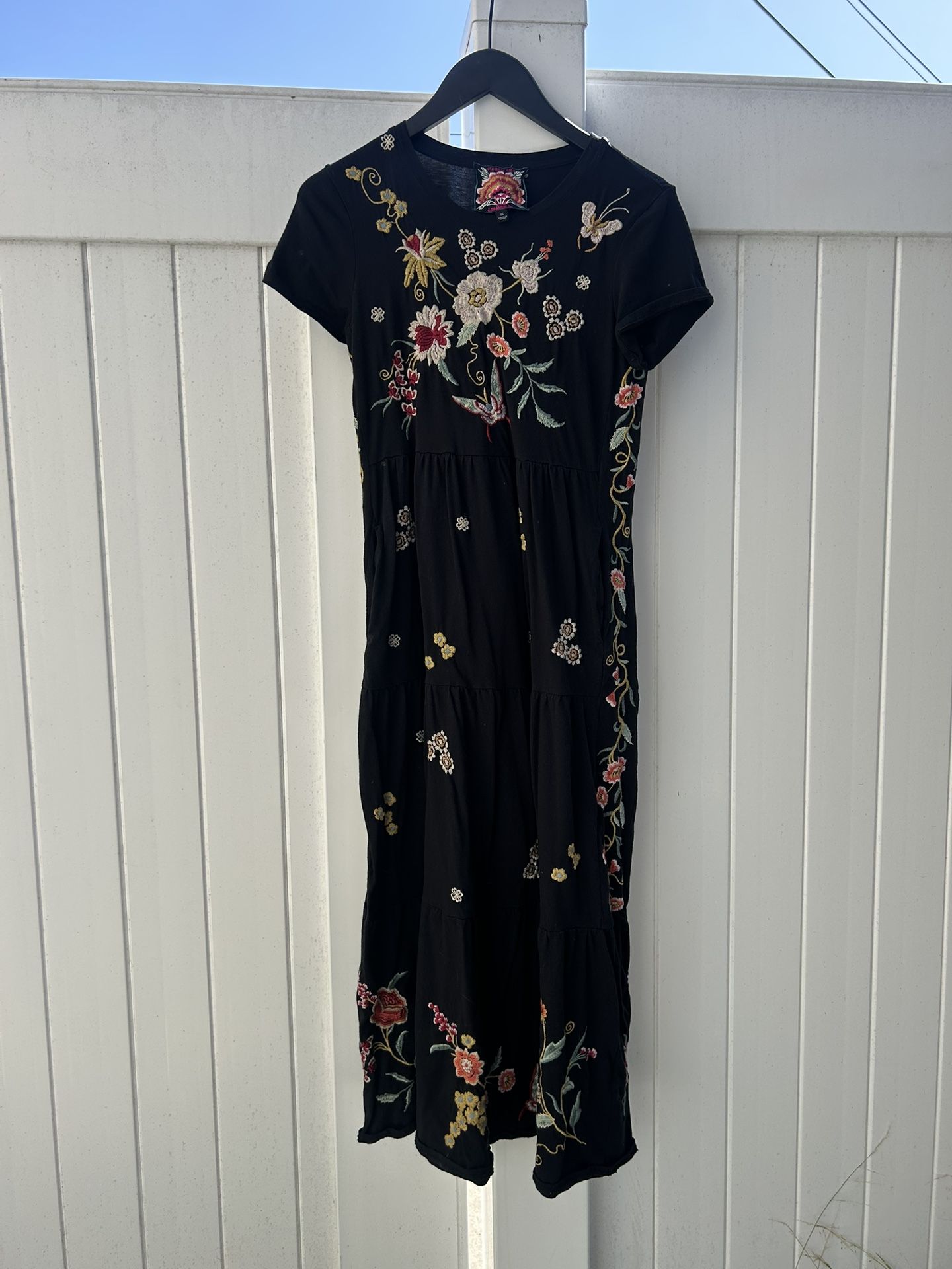 Johnny was Black Maxi Embroidered Dress - magambanetwork.com
